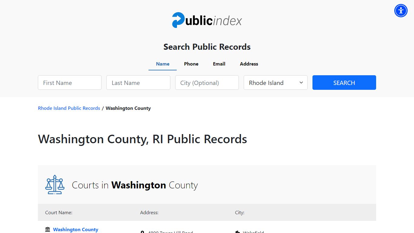 Washington County, RI Public Court, Arrest and Inmate Records ...